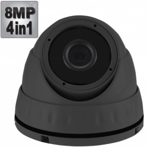 8MP Dome CCTV Camera with 30M Night Vision, 4-in-1,4k / uhd / 1080p, Grey